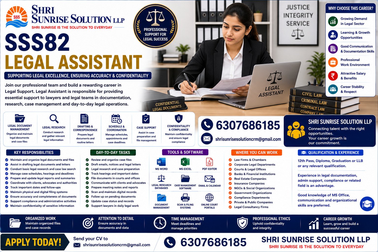 SSS82 – Legal Assistant Legal Assistant Jobs in India | Duties, Skills, Requirements & Career Opportunities